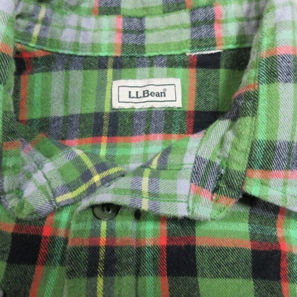 LL Bean womens colorful plaid flannel work hunting shirt S - Picture 3 of 5